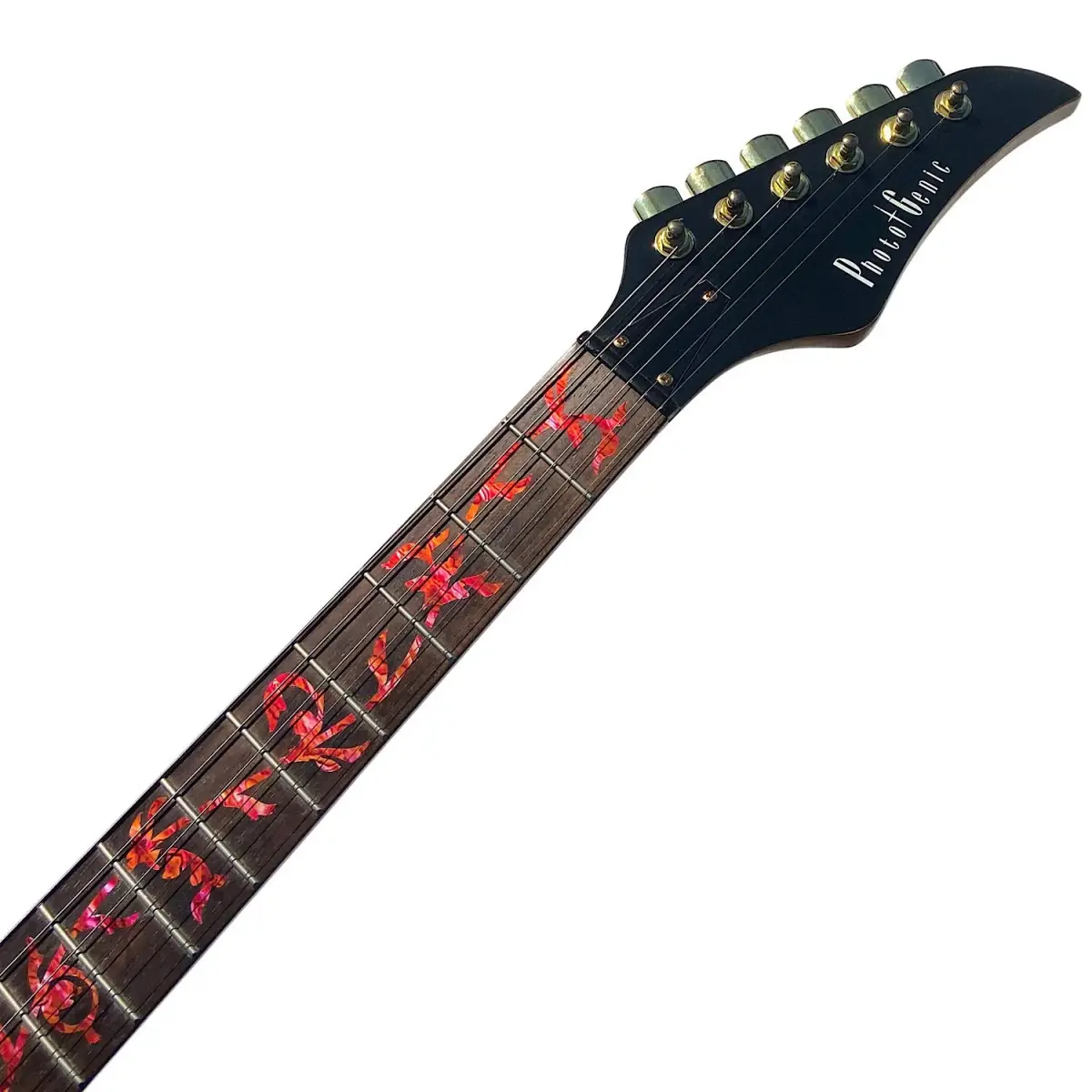 Inlaystickers Tree of Life Fret Markers for Guitars - Abalone Red | Real Inlay Look - view 2