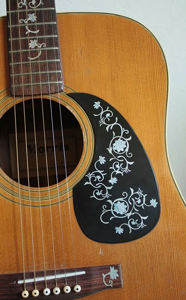 Inlaystickers Oriental Flower WT SET Perfect for Guitar and Bass Inlay Sticker | Real Shell Material, White, Floral - view 2