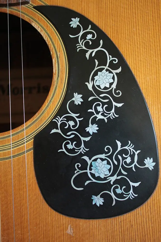 Inlaystickers Oriental Flower WT SET Perfect for Guitar and Bass Inlay Sticker | Real Shell Material, White, Floral - view 3