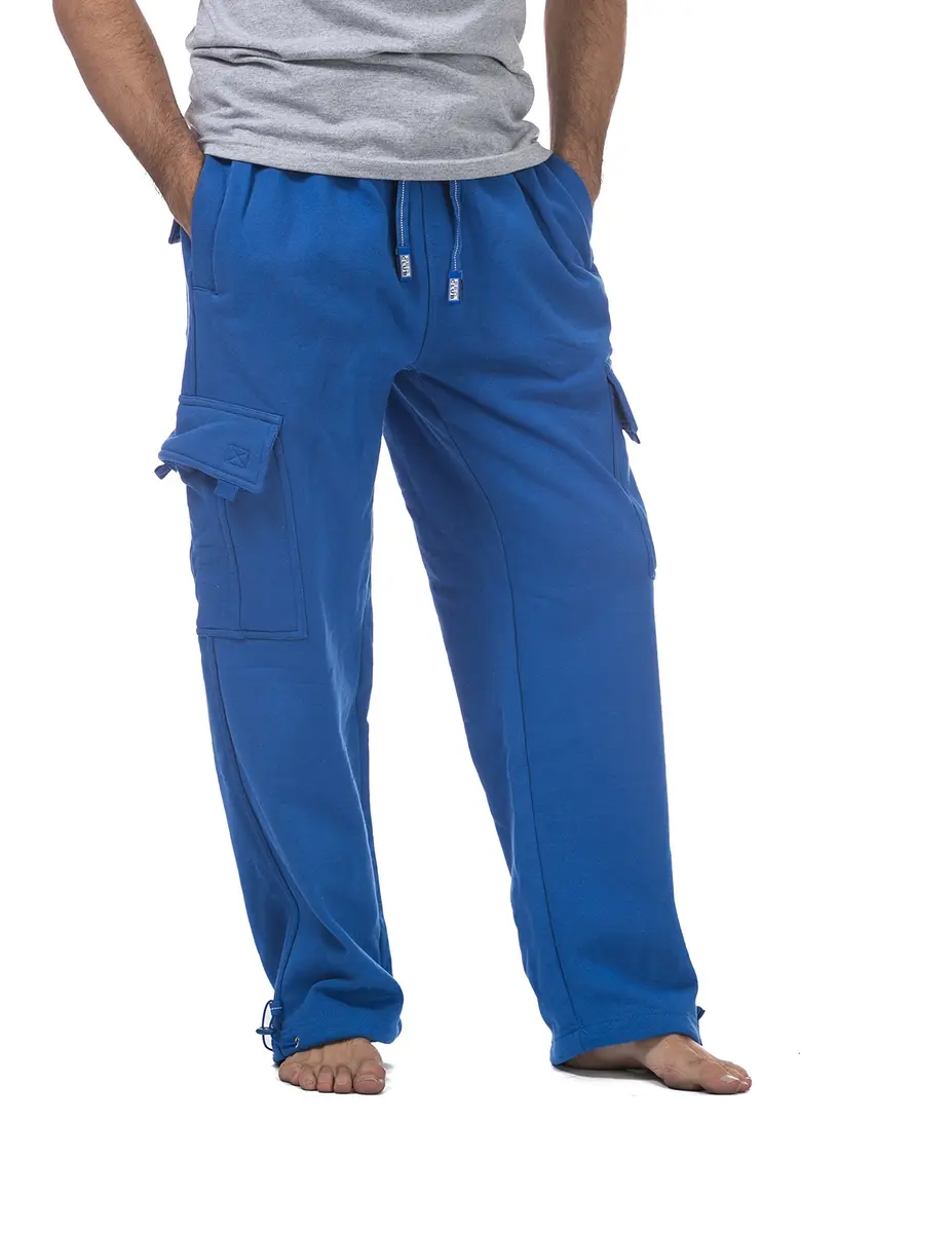 Pro Club Heavyweight Fleece Cargo Pants 2X-Large Royal Blue | Warm, Durable & Relaxed Fit - view 2
