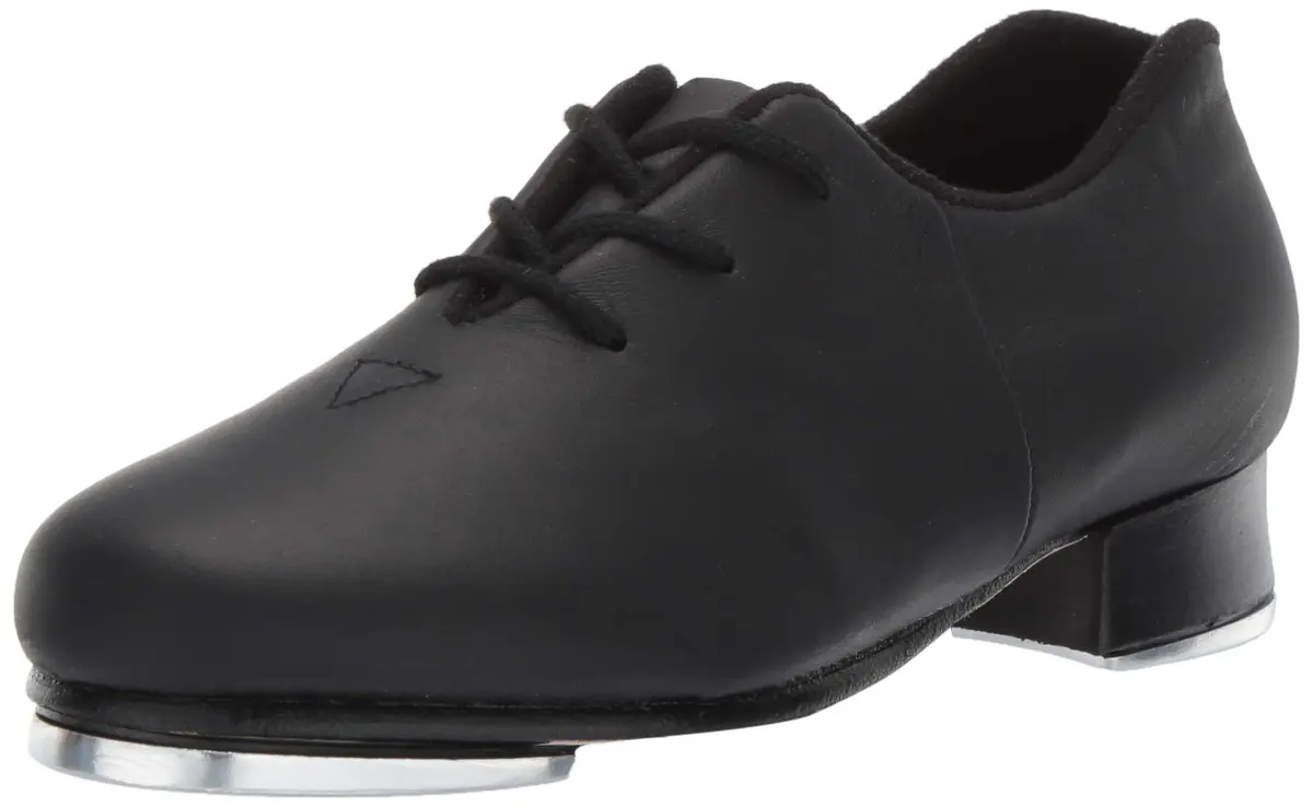 Bloch Audeo Jazz Tap Athletic Shoe for Girls | Leather, Black, 1 Medium US Little Kid - main product image