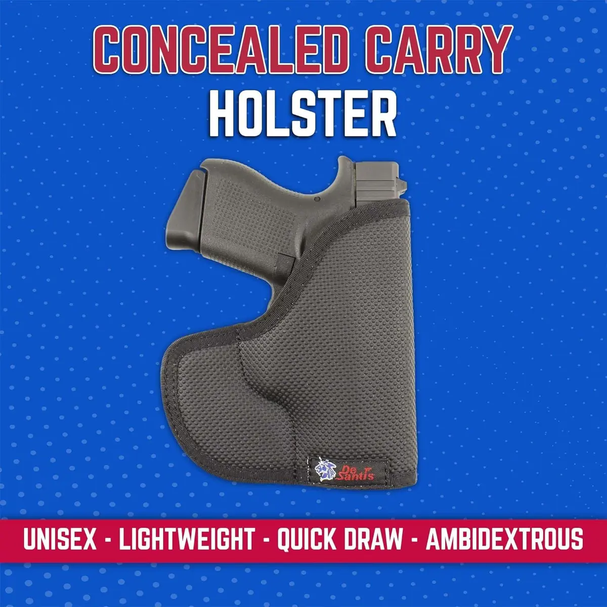 DeSantis Gun Holster for Glock 42 | Ambidextrous Pocket Concealed Carry, Black | Made in USA - view 2