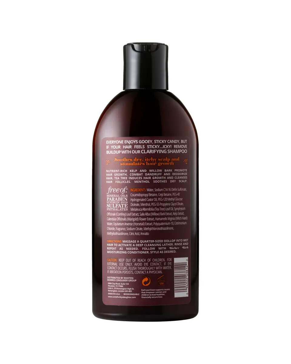 Uncle Funky's Daughter Squeaky Clarifying Cleanser 8 oz | Tea Tree & Willow Bark for Scalp Detox - view 4