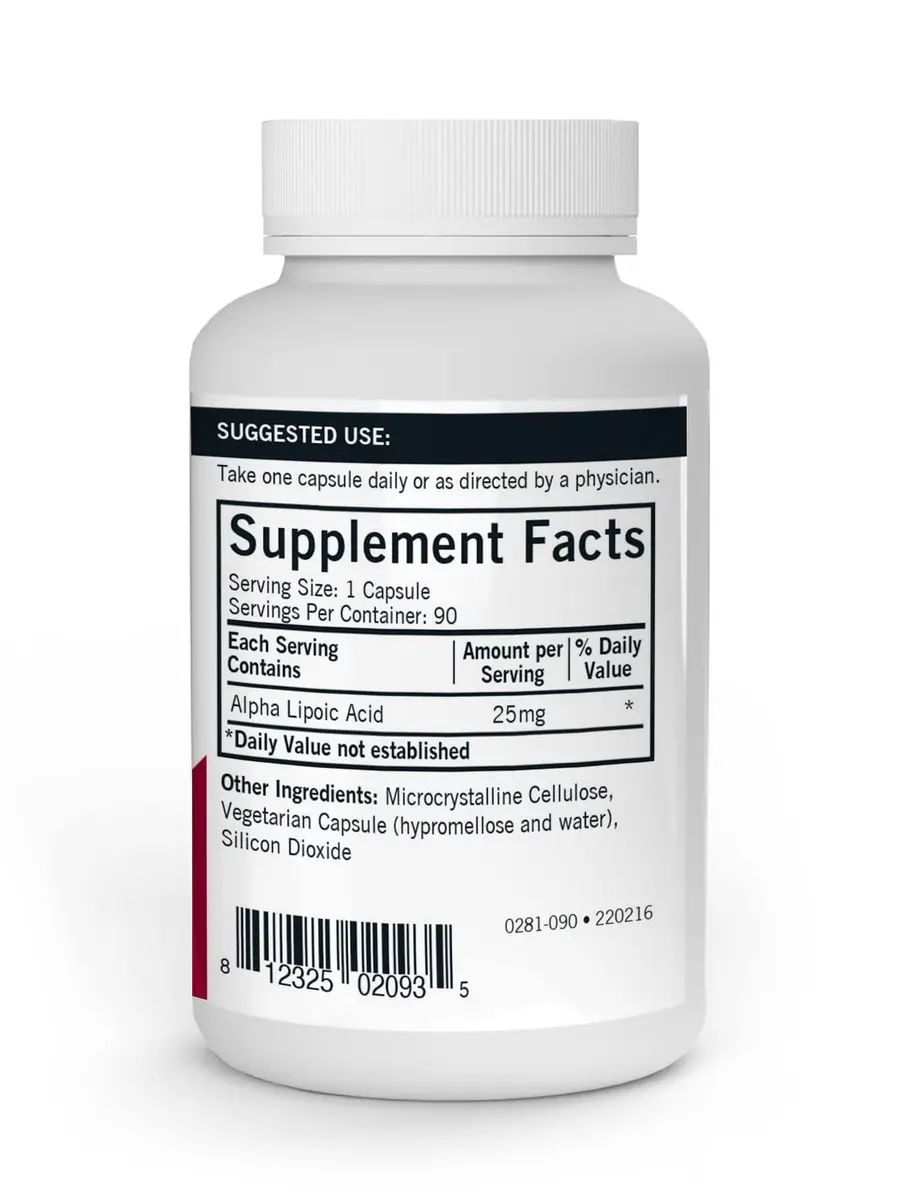 Kirkman Alpha Lipoic Acid 25 mg | Antioxidant Support for Cell & Tissue Protection - view 2
