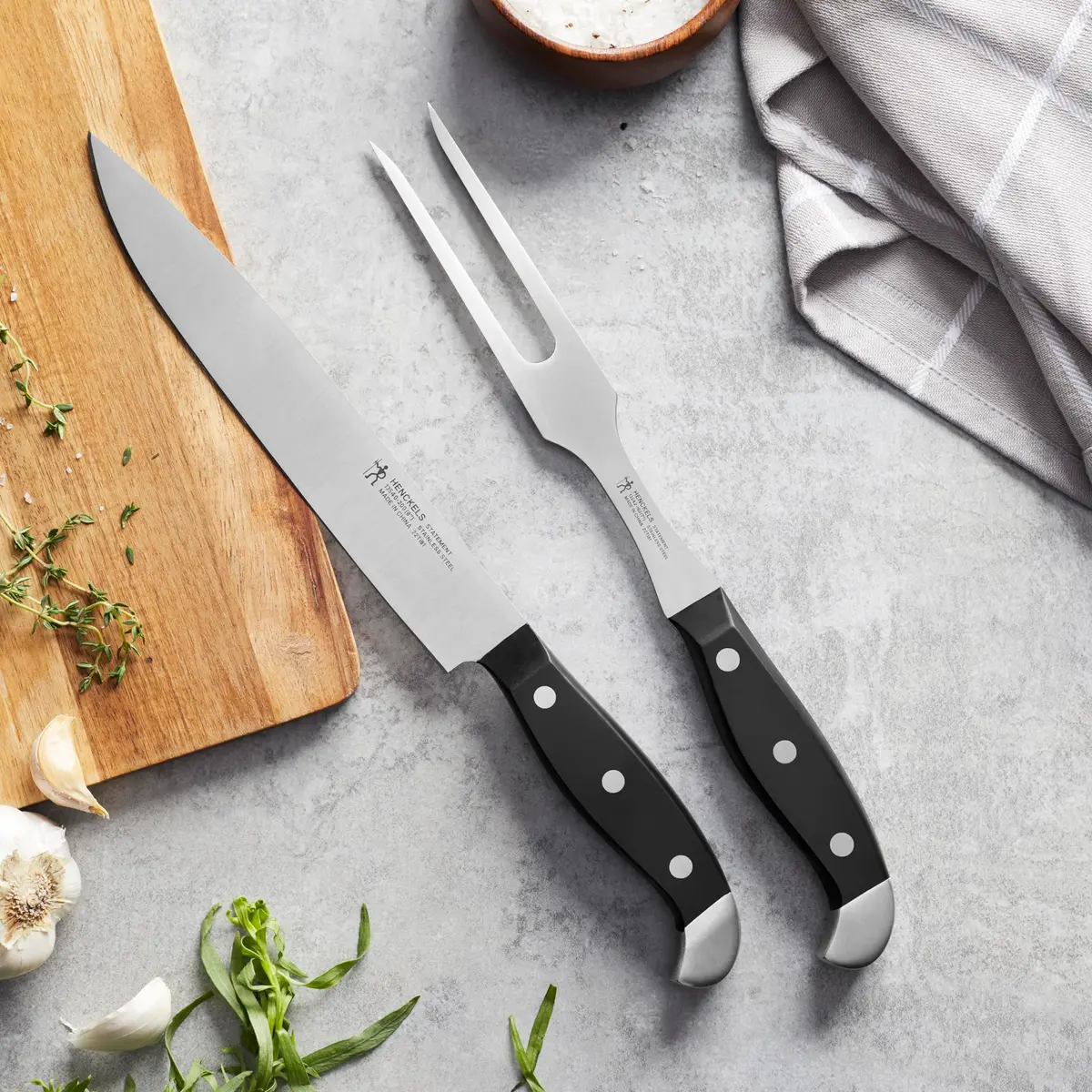 HENCKELS Statement 2 pc Turkey Carving Knife & Fork Set, German Engineered | Precision Carving Tools for Meat - view 2