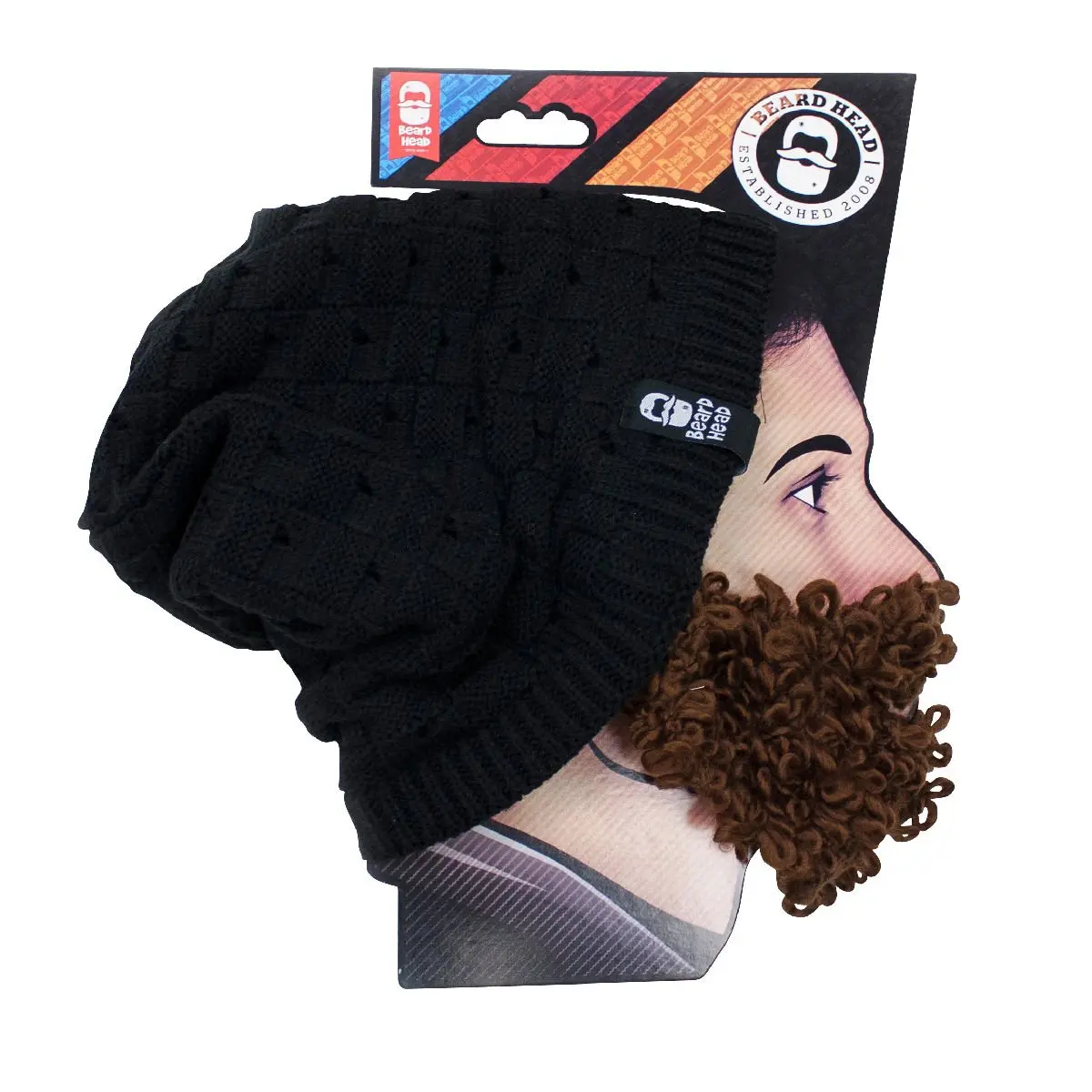 Beard Head Curly Atticus Beard Hat - Original Slouchy Beanie and Removable Beard | Warm, Funny & Functional - view 2