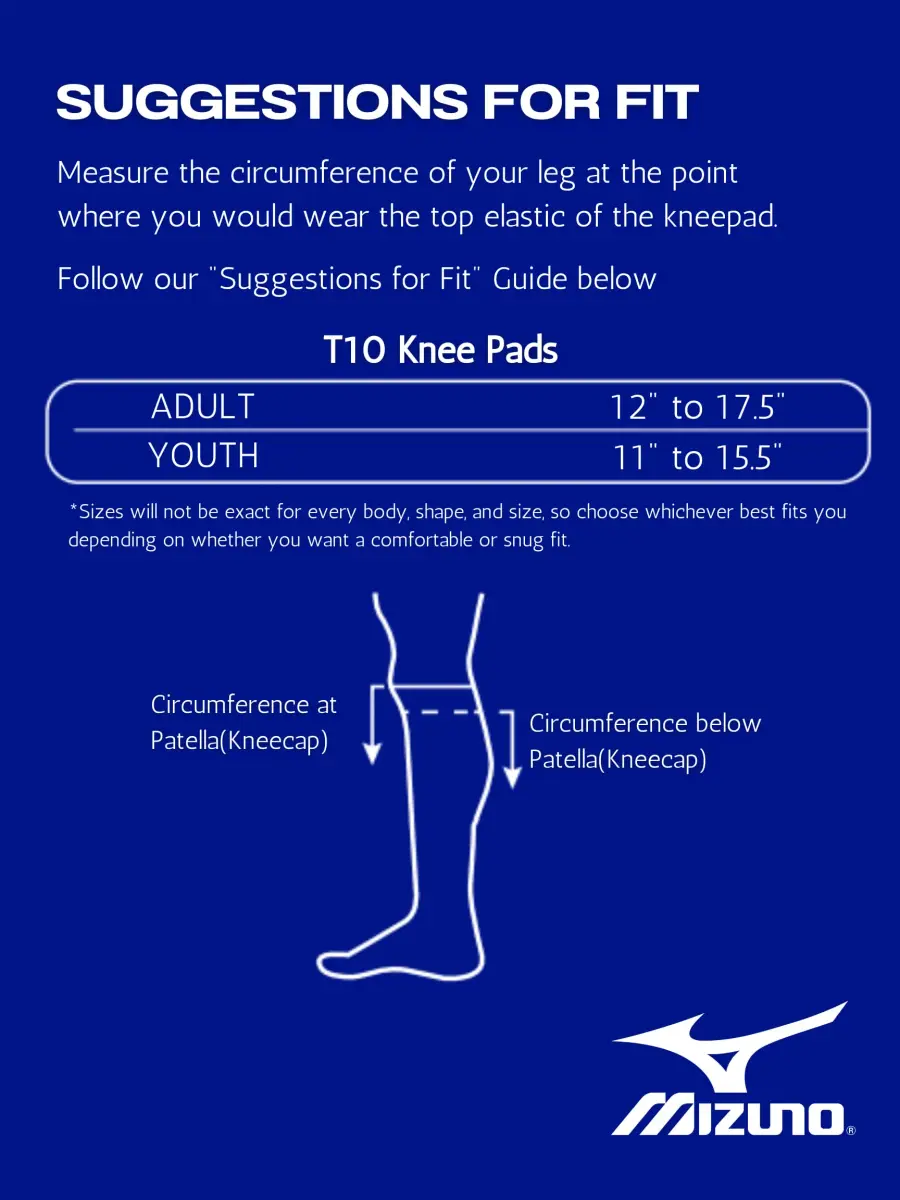 Mizuno T10 Plus Volleyball Knee Pads Adult White One Size | Durable Protection for Intense Play - view 3