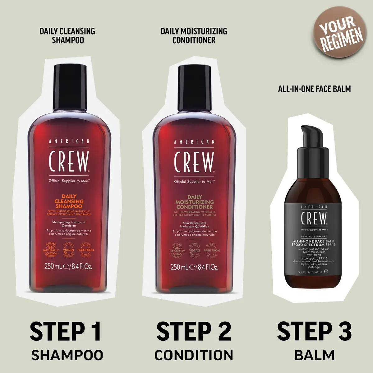 American Crew Daily Cleansing Shampoo Citrus Mint 450ml (15.2 Fl Oz) | For Normal to Oily Hair - view 6