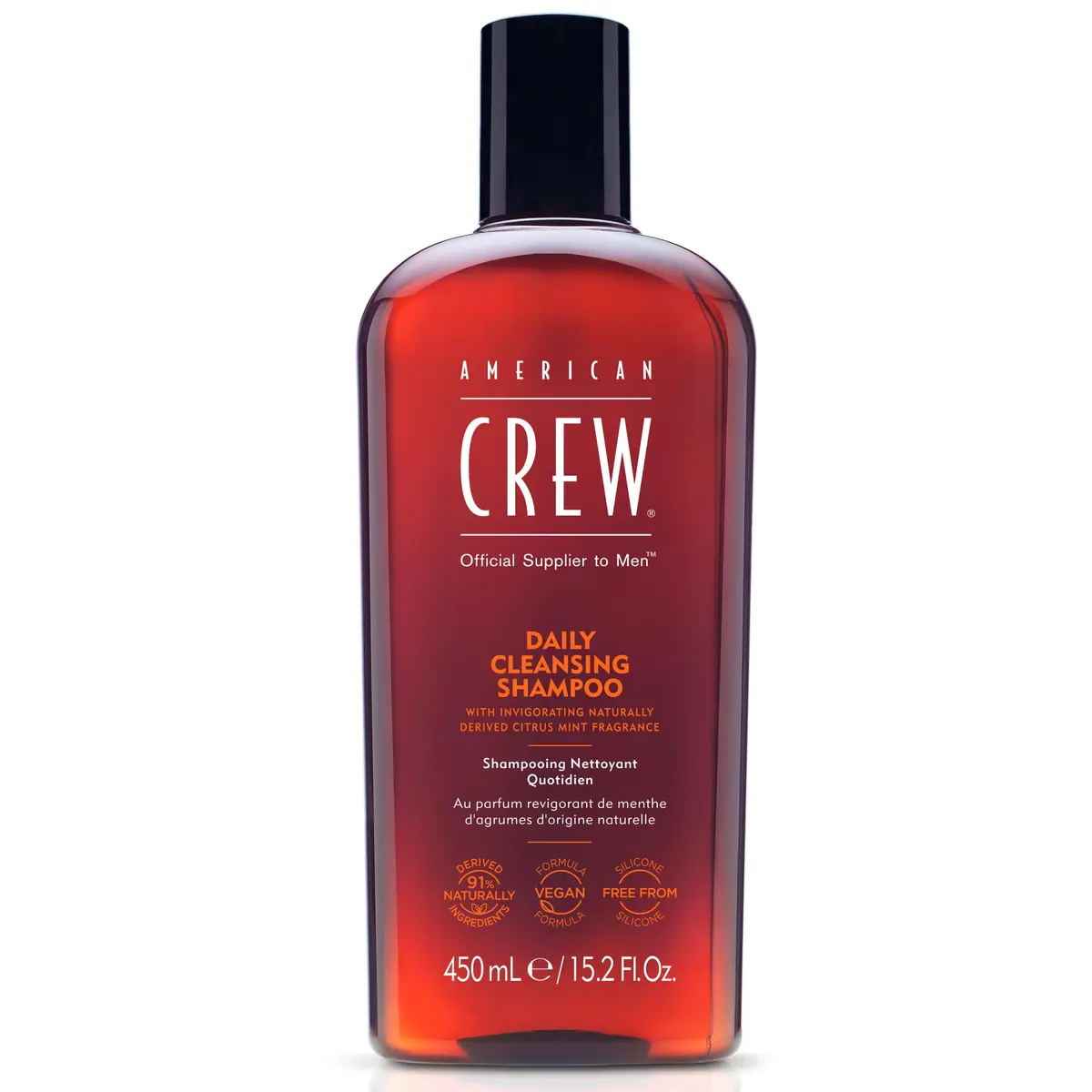 American Crew Daily Cleansing Shampoo Citrus Mint 450ml (15.2 Fl Oz) | For Normal to Oily Hair - main product image