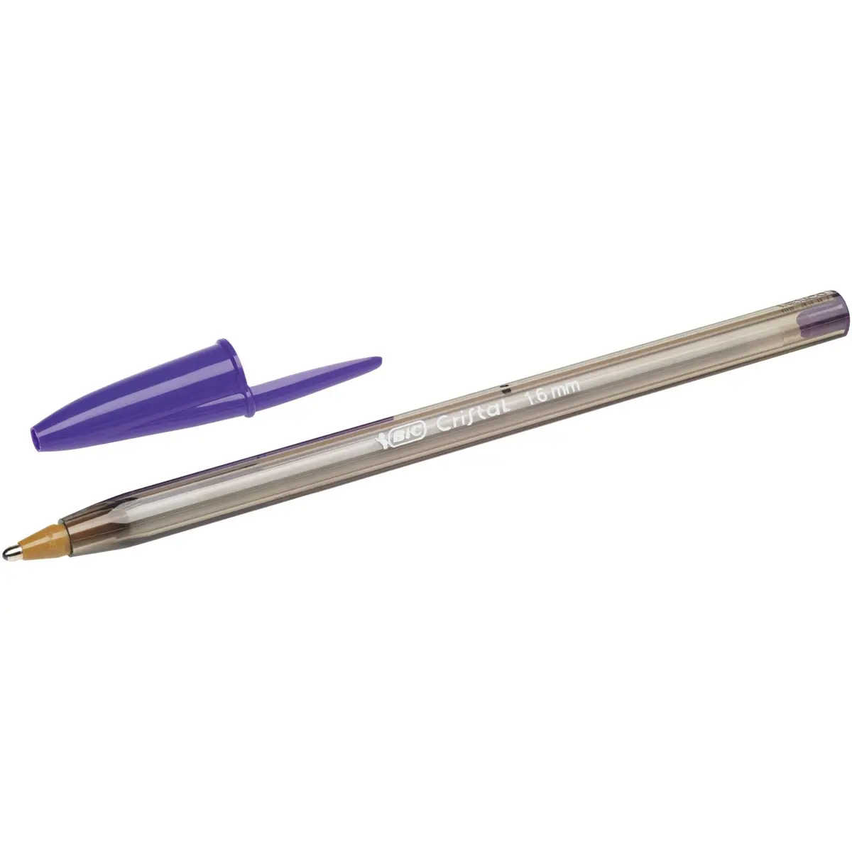 BIC Cristal Fun Ballpoint Pen 1.6mm | Smudge-Proof Purple Ink for School & Office - view 2