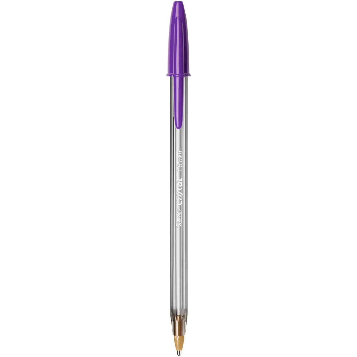 BIC Cristal Fun Ballpoint Pen 1.6mm | Smudge-Proof Purple Ink for School & Office - view 3