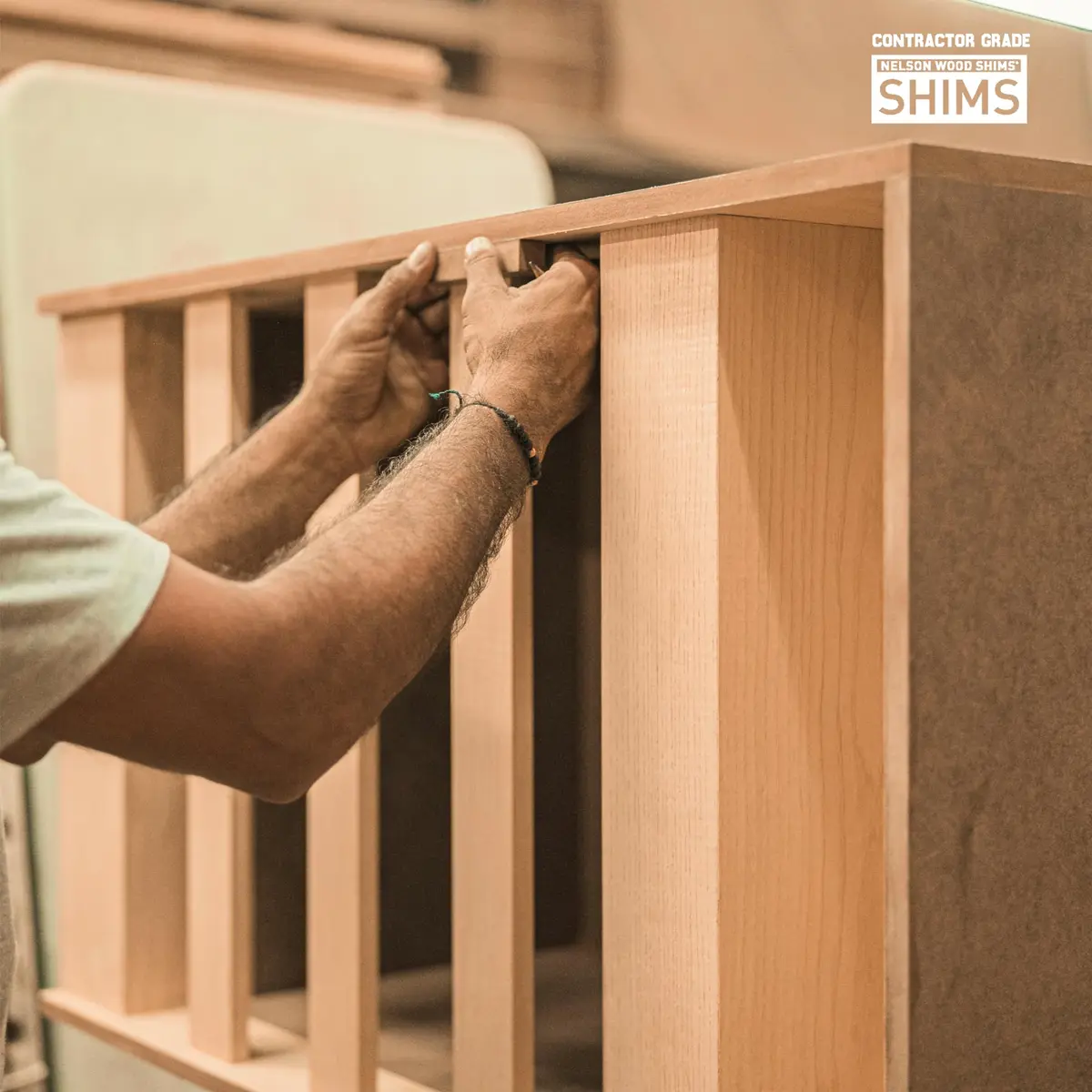 Nelson Wood Shims Contractor Grade 56 Count - 8 Inch Beddar Wood Shims | Leveling & Installation Aid - view 6