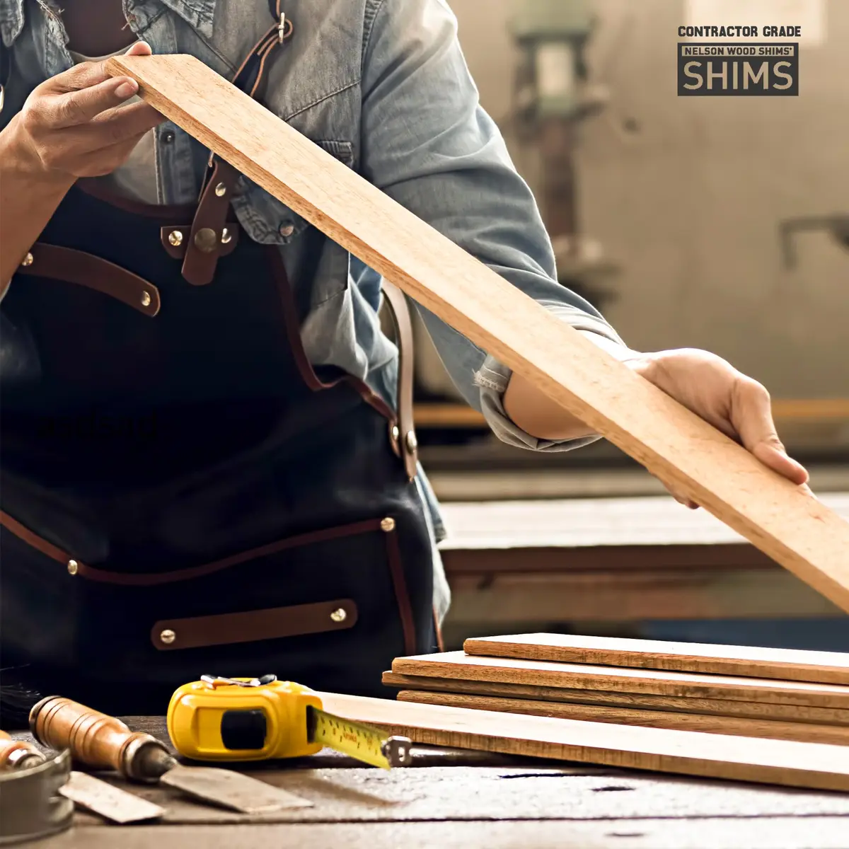 Nelson Wood Shims Contractor Grade 56 Count - 8 Inch Beddar Wood Shims | Leveling & Installation Aid - view 7