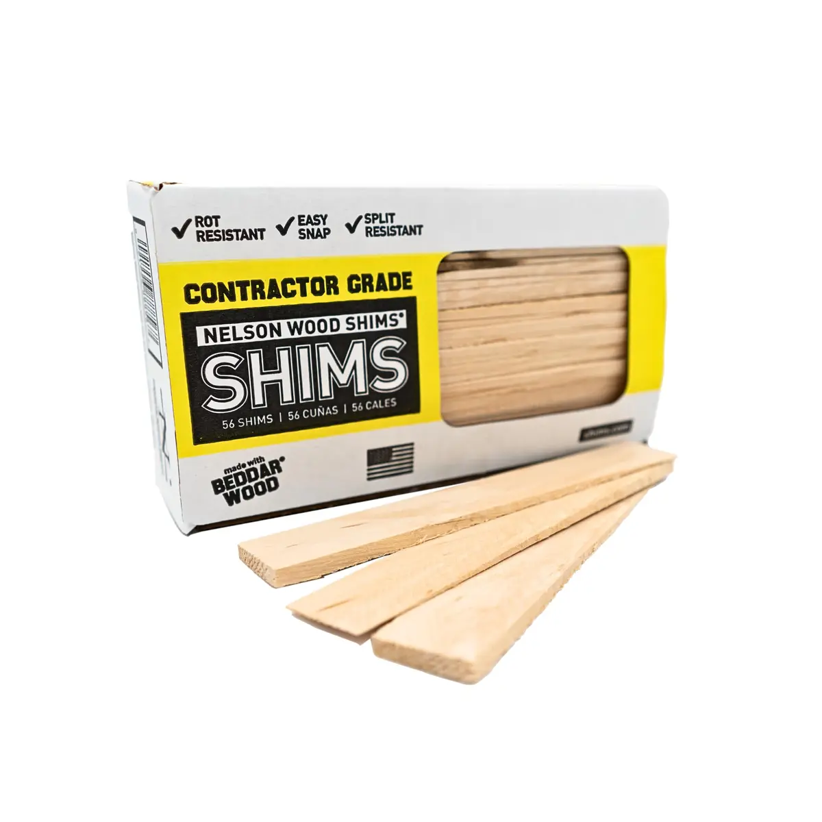 Nelson Wood Shims Contractor Grade 56 Count - 8 Inch Beddar Wood Shims | Leveling & Installation Aid - view 8