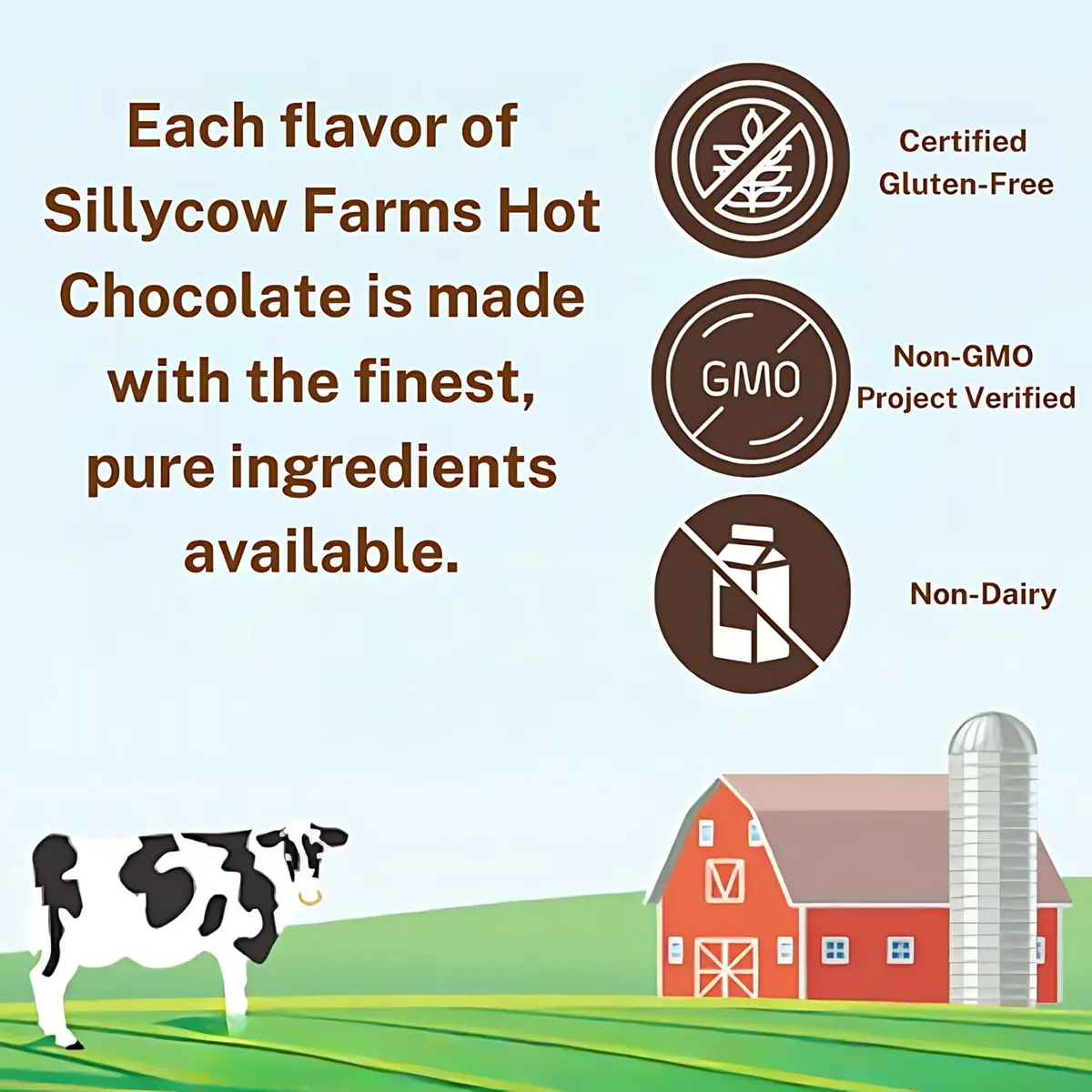 Silly Cow Farms Hot Chocolate Mix Truffle Flavor | Vegan, Nut Free, Gluten-Free 16.9 Oz - view 5