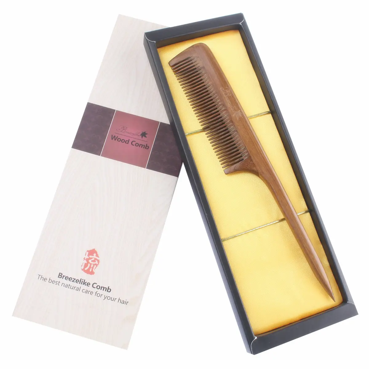 Breezelike Hair Combs for Styling, Fine Tooth Wooden Tail Comb for Women | Natural Sandalwood, Detangling & Stress Relief - view 6