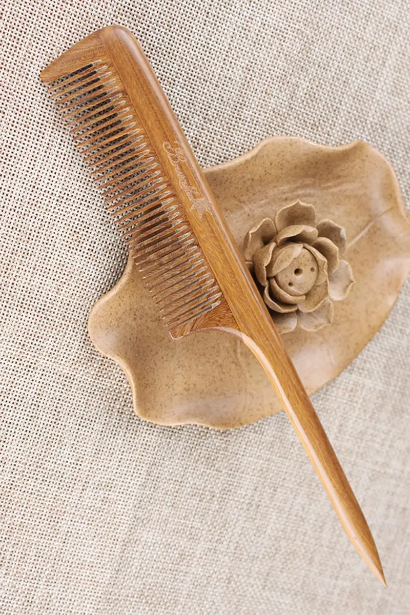 Breezelike Hair Combs for Styling, Fine Tooth Wooden Tail Comb for Women | Natural Sandalwood, Detangling & Stress Relief - view 7