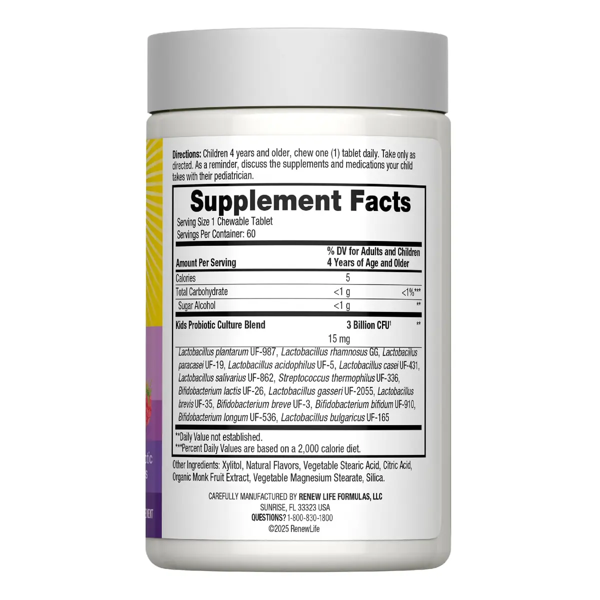 Renew Life Ultimate Flora Kids Probiotic Chewables 60 Count | Supports Digestive & Immune Health - view 2