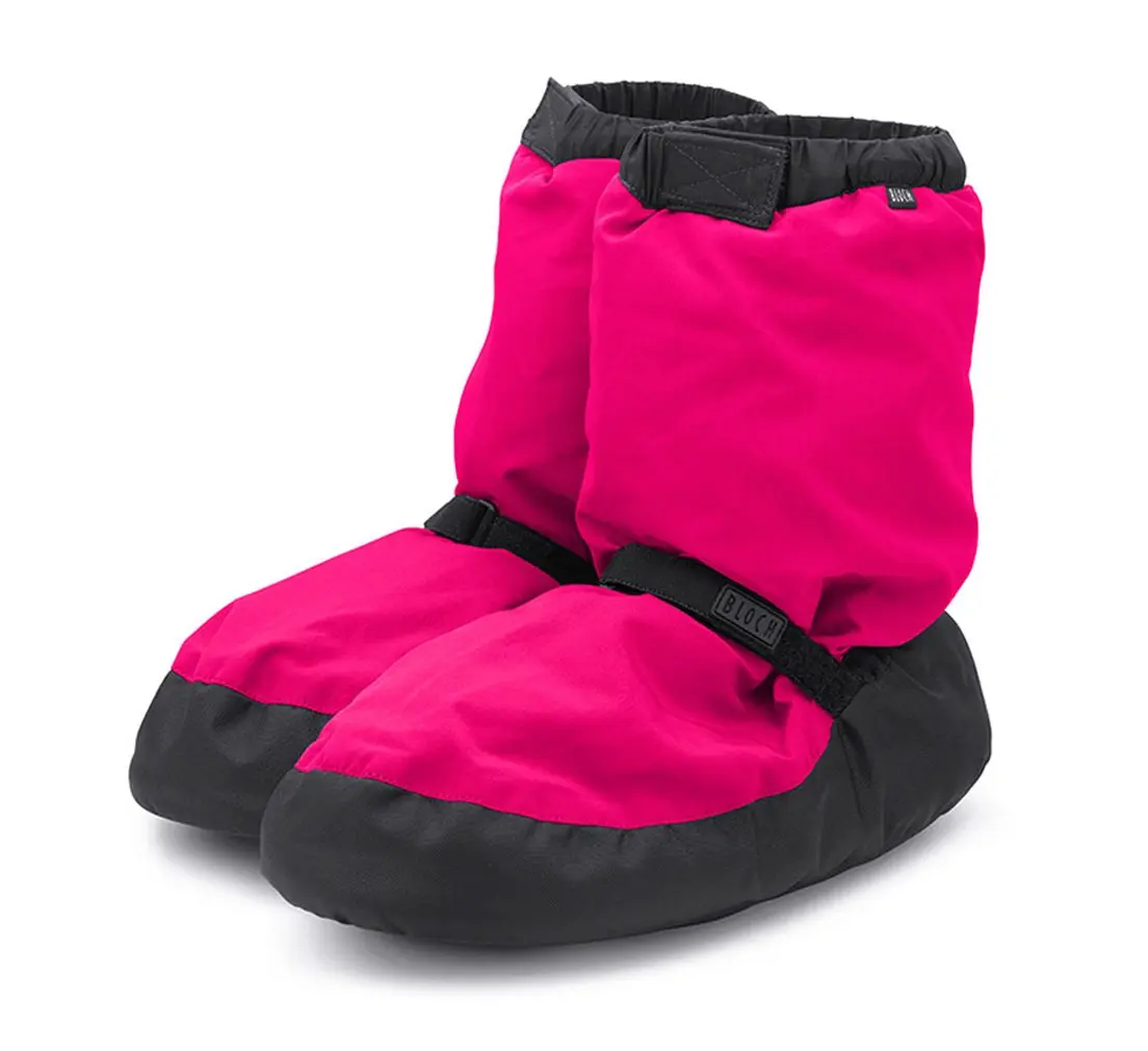 Bloch Women's Warm-up Bootie Large | Dance Shoe with Velcro Strap, Exceptional Warmth, PVC Outsole (Fluorescent Pink) - main product image
