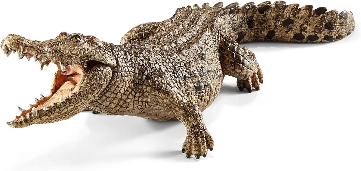 Schleich Wild Life Crocodile Toy Figurine with Movable Jaw | Realistic Animal Play for Ages 3+ - view 8