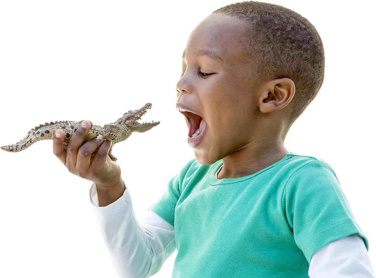 Schleich Wild Life Crocodile Toy Figurine with Movable Jaw | Realistic Animal Play for Ages 3+ - view 3