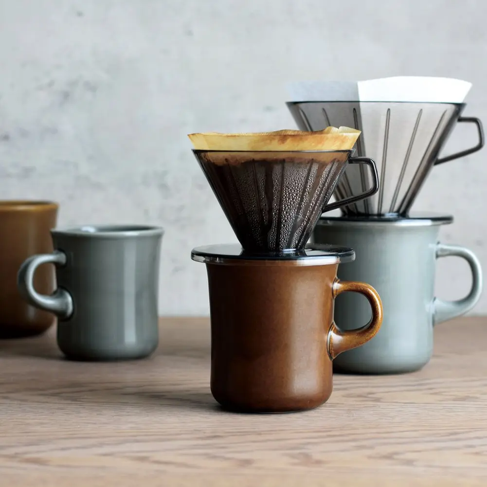 Kinto SCS Mug 13.5 fl oz (400 ml) Brown | Thick Porcelain Coffee Mug, Microwave & Dishwasher Safe - view 5