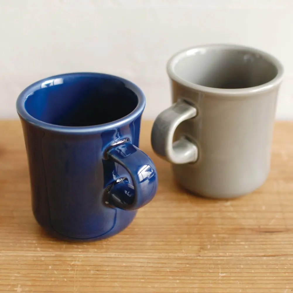 Kinto SCS Mug 13.5 fl oz (400 ml) Navy | Thick Porcelain Coffee Mug, Microwave & Dishwasher Safe - view 3