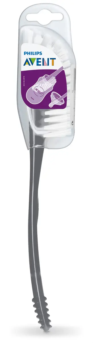 Philips Avent Baby Bottle and Nipple Brush, Gray | Cleans Bottles & Nipples Effectively - view 9