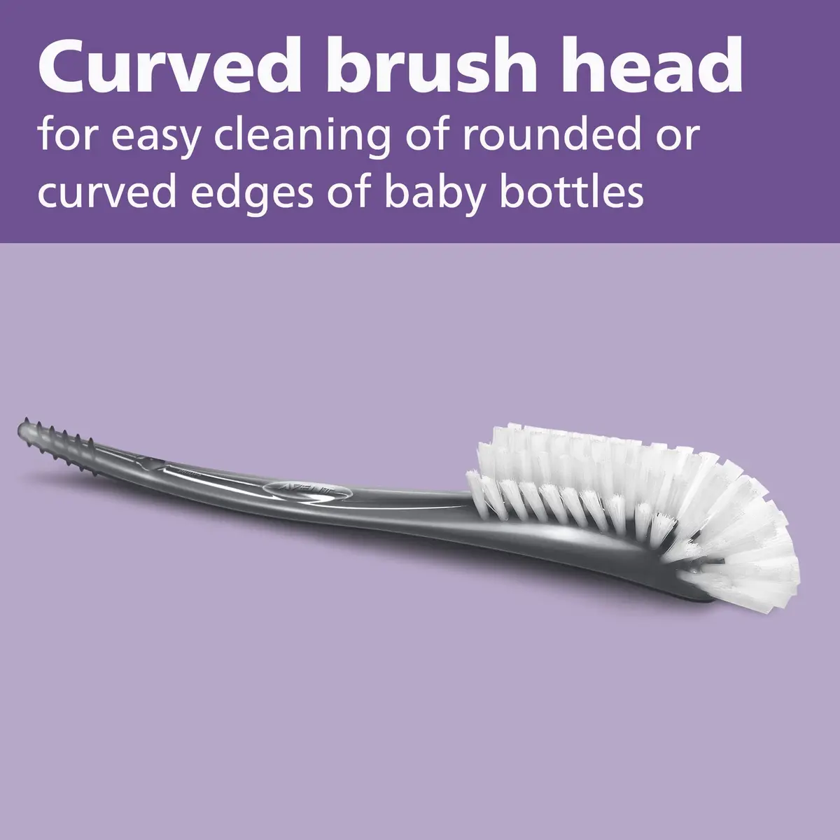 Philips Avent Baby Bottle and Nipple Brush, Gray | Cleans Bottles & Nipples Effectively - view 3