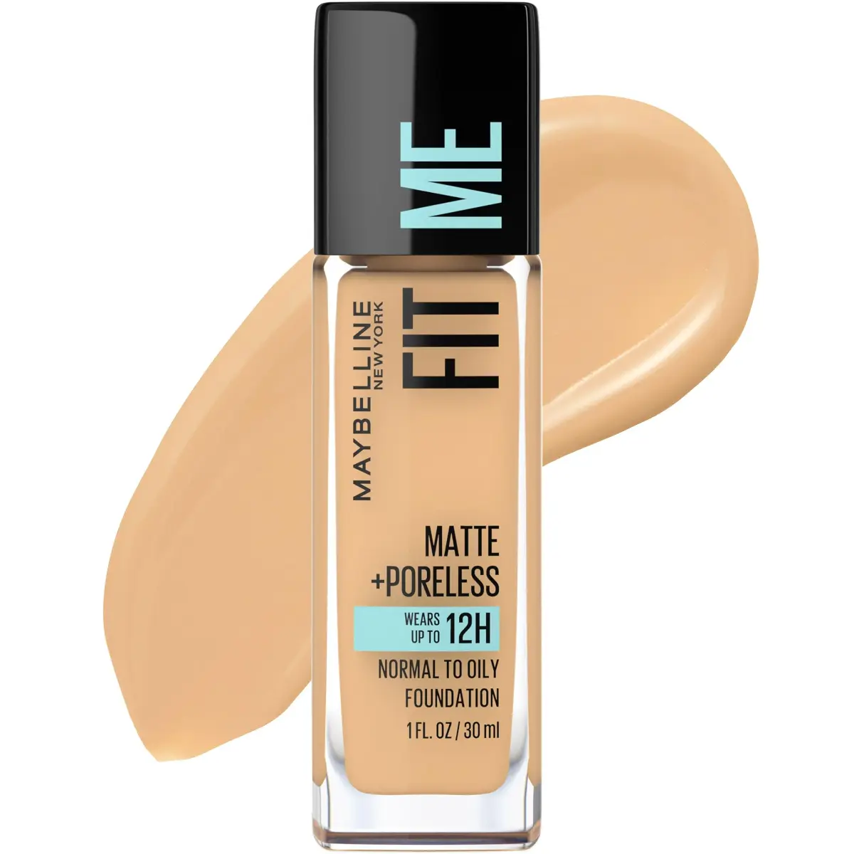 Maybelline Fit Me Matte + Poreless Liquid Foundation Soft Tan 1 Fl Oz (29.57 ml) | Oil-Free, Pore-Refining - main product image