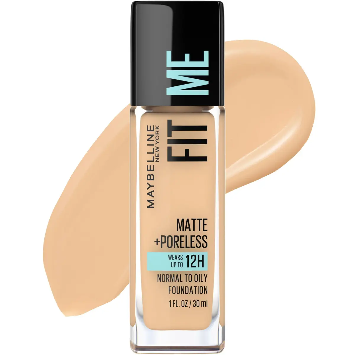 Maybelline Fit Me Matte + Poreless Foundation, 128 Warm Nude, 1 Fl Oz | Oil-Free, Pore Minimizing - main product image
