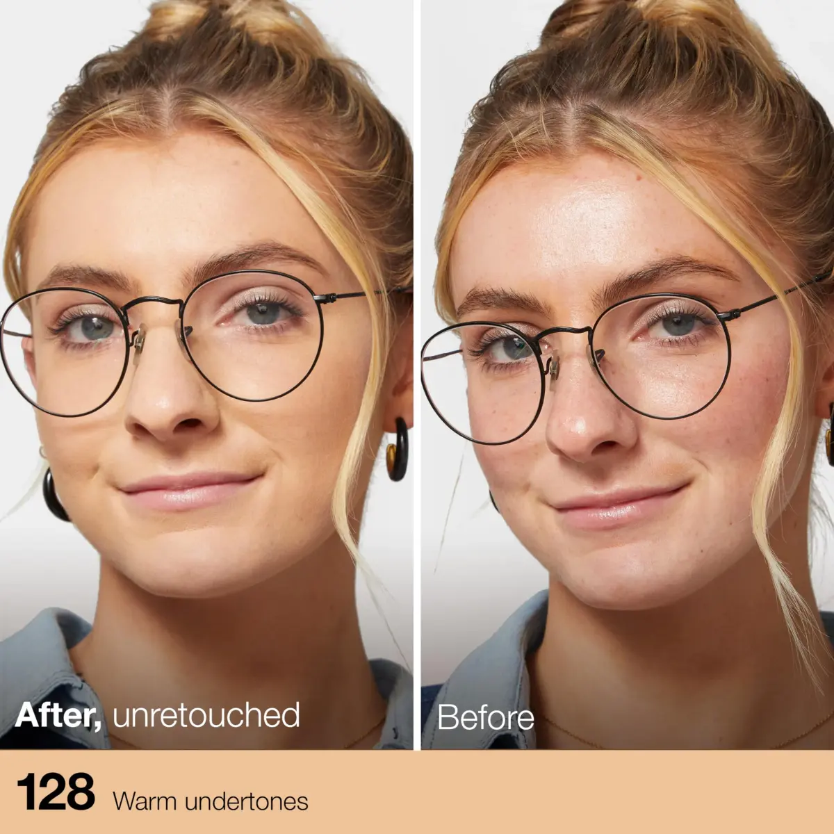 Maybelline Fit Me Matte + Poreless Foundation, 128 Warm Nude, 1 Fl Oz | Oil-Free, Pore Minimizing - view 2