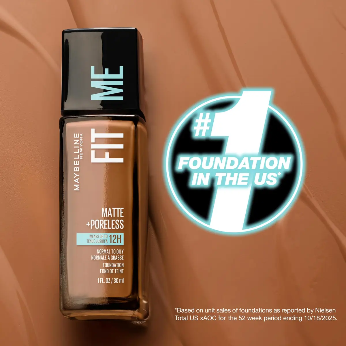 Maybelline Fit Me Matte + Poreless Foundation 30ml | Oil-Free, Suitable for Oily & Normal Skin - view 4