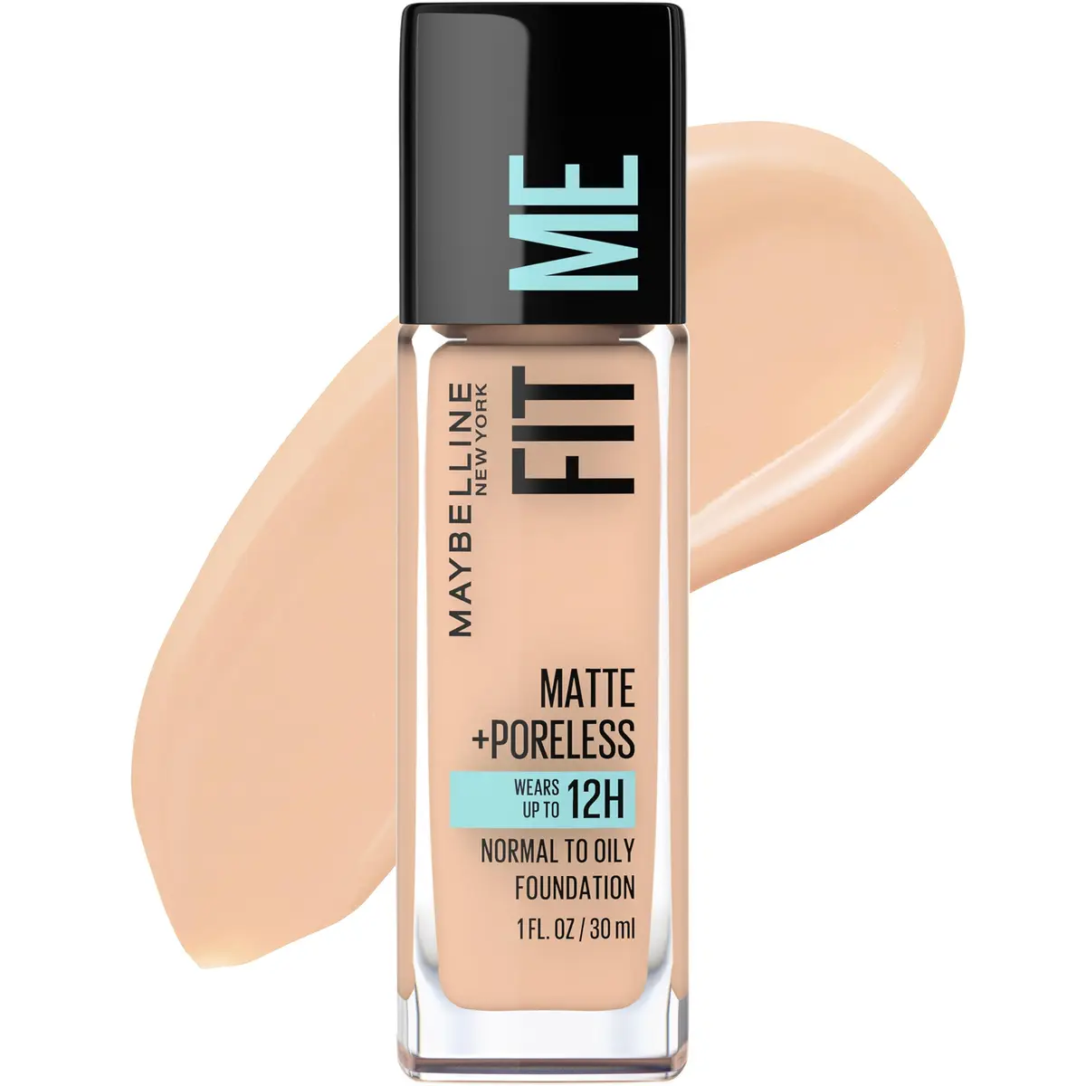 Maybelline Fit Me Matte + Poreless Liquid Foundation 30ml | Oil-Free, Normal to Oily Skin, Natural Matte Finish - main product image