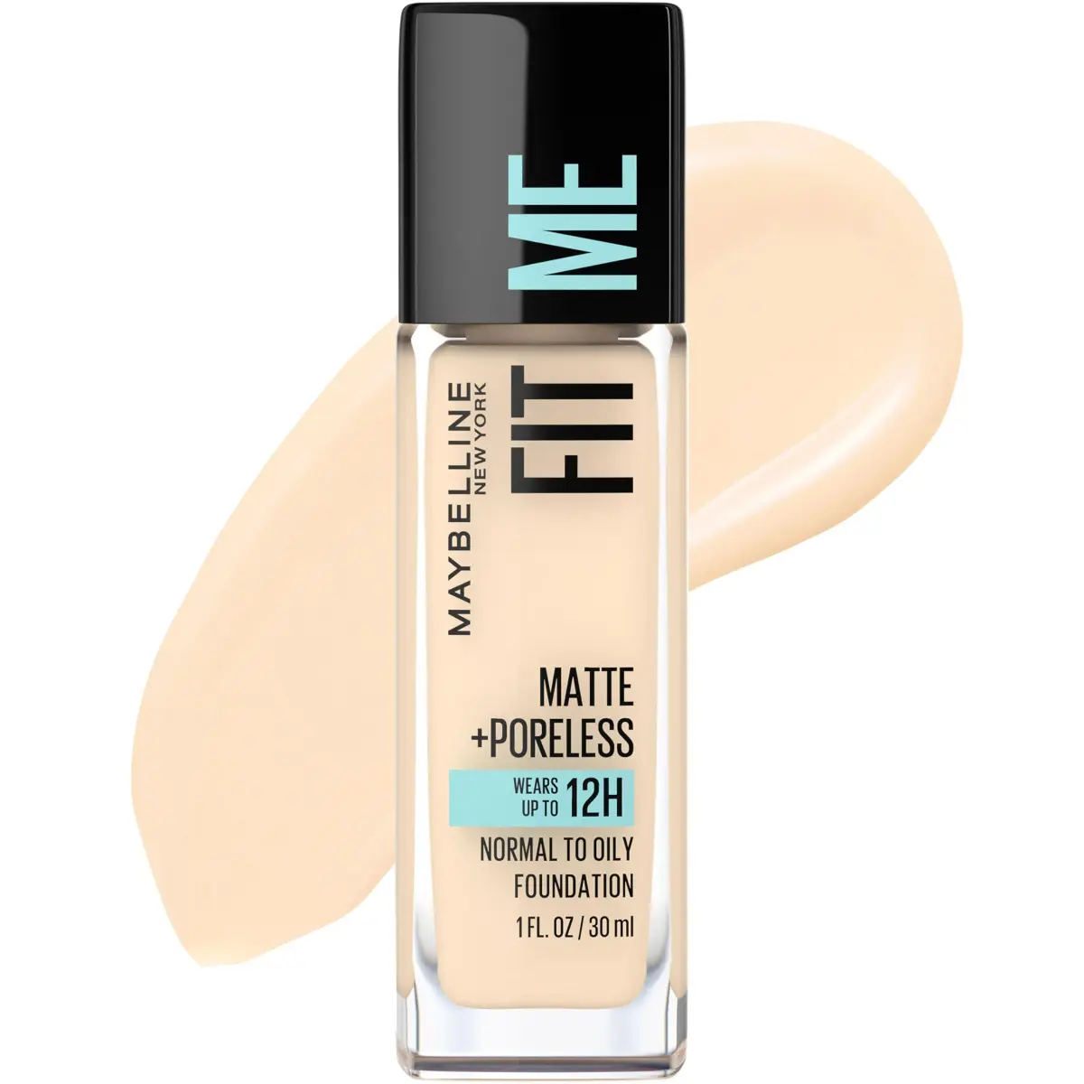 Maybelline Fit Me Matte + Poreless Liquid Foundation, 110 Porcelain, 1 Fl Oz - main product image