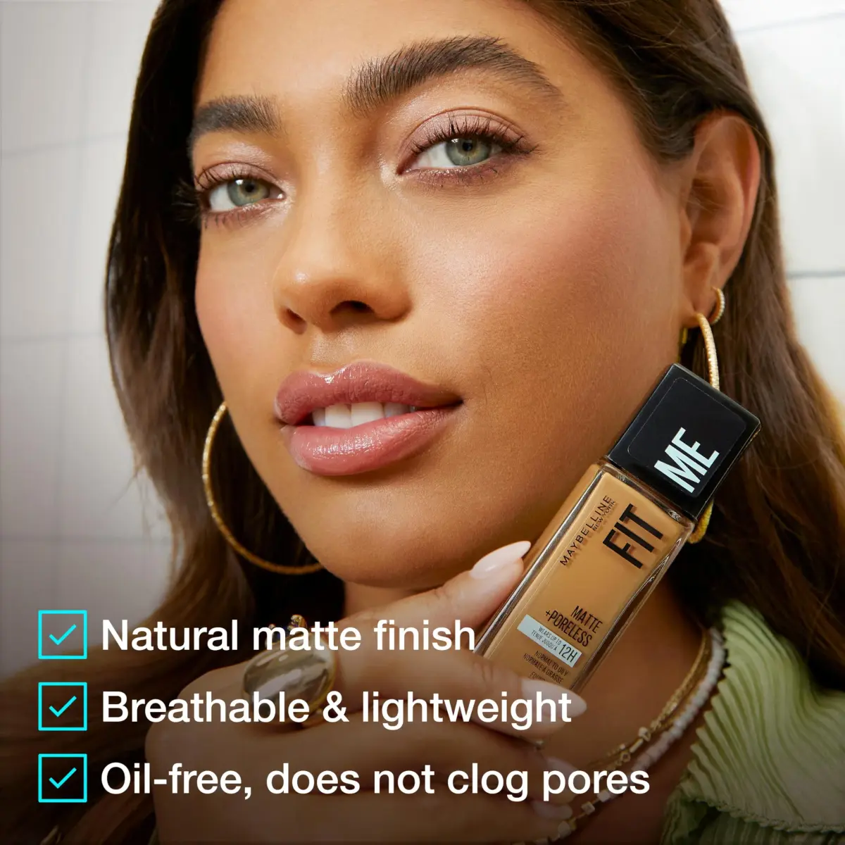 Maybelline Fit Me Matte + Poreless Liquid Foundation Makeup 1 Fl Oz (29.57 ml) | Refines Pores for Natural Matte Finish - view 5