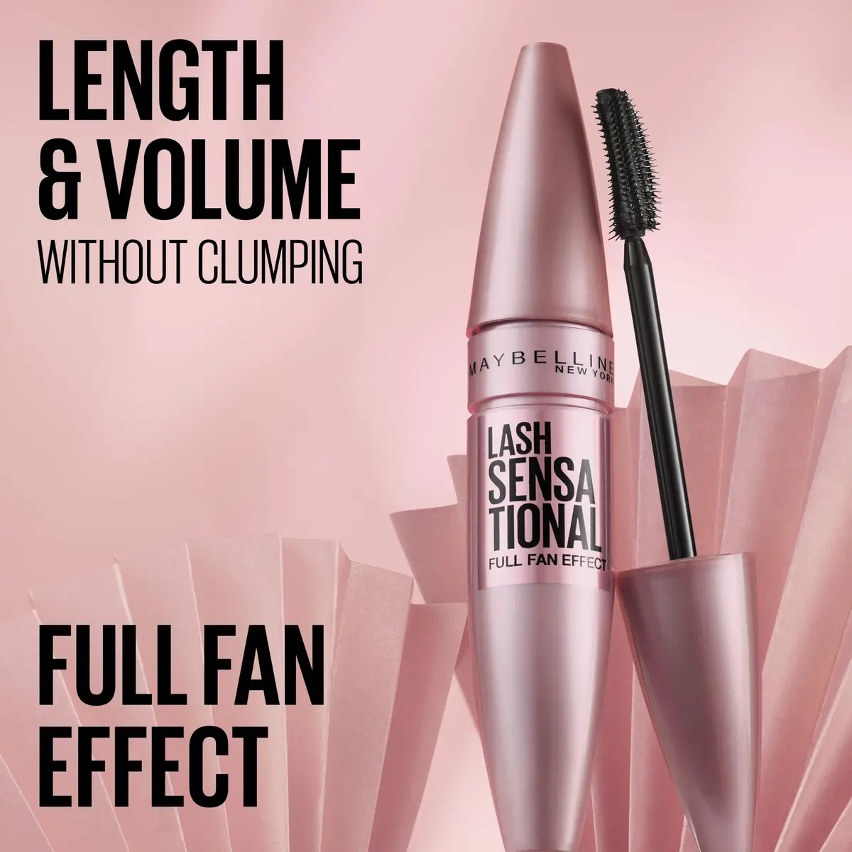 Maybelline Lash Sensational Washable Mascara 0.32 Fl Oz | Lengthening & Volumizing Full Fan Effect - view 8