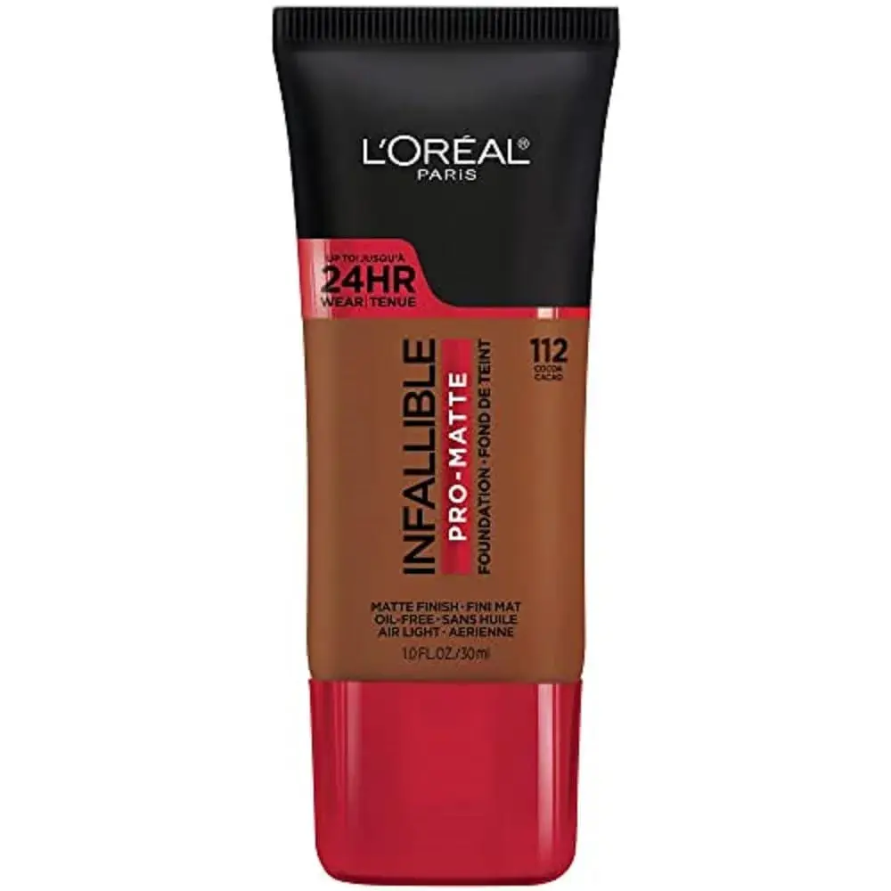 L'Oreal Paris Infallible Pro-Matte Liquid Foundation Cocoa 1 fl oz (29.57 ml) | Demi-Matte Finish Up to 24 Hours - main product image
