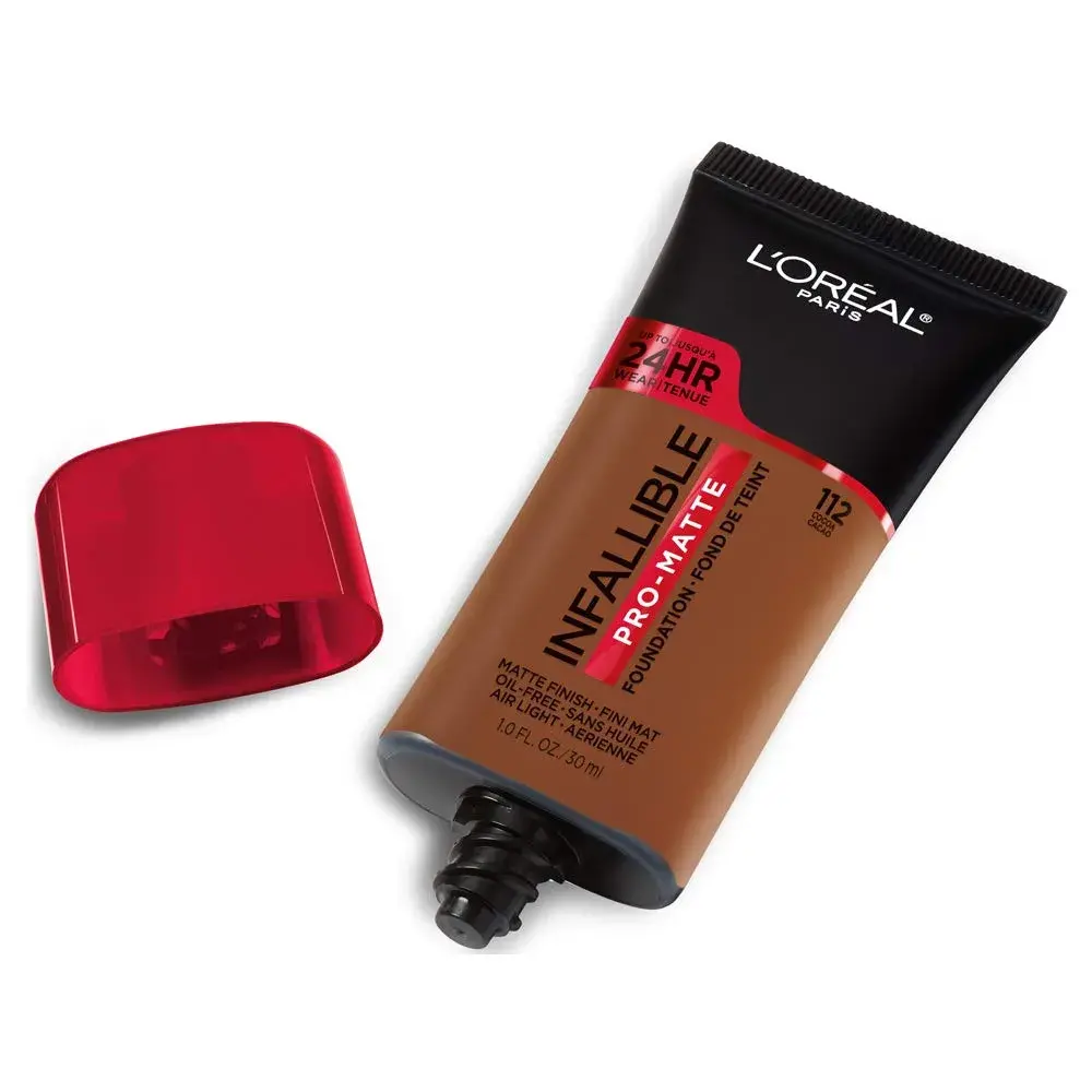 L'Oreal Paris Infallible Pro-Matte Liquid Foundation Cocoa 1 fl oz (29.57 ml) | Demi-Matte Finish Up to 24 Hours - view 2