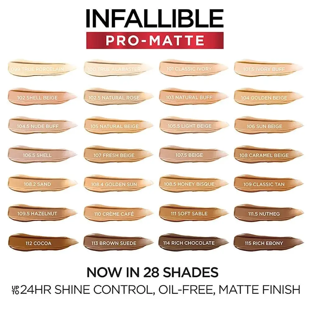 L'Oreal Paris Infallible Pro-Matte Liquid Foundation Caramel Beige 30ml (1 fl oz) | Matte Finish for Oily Skin - view 4