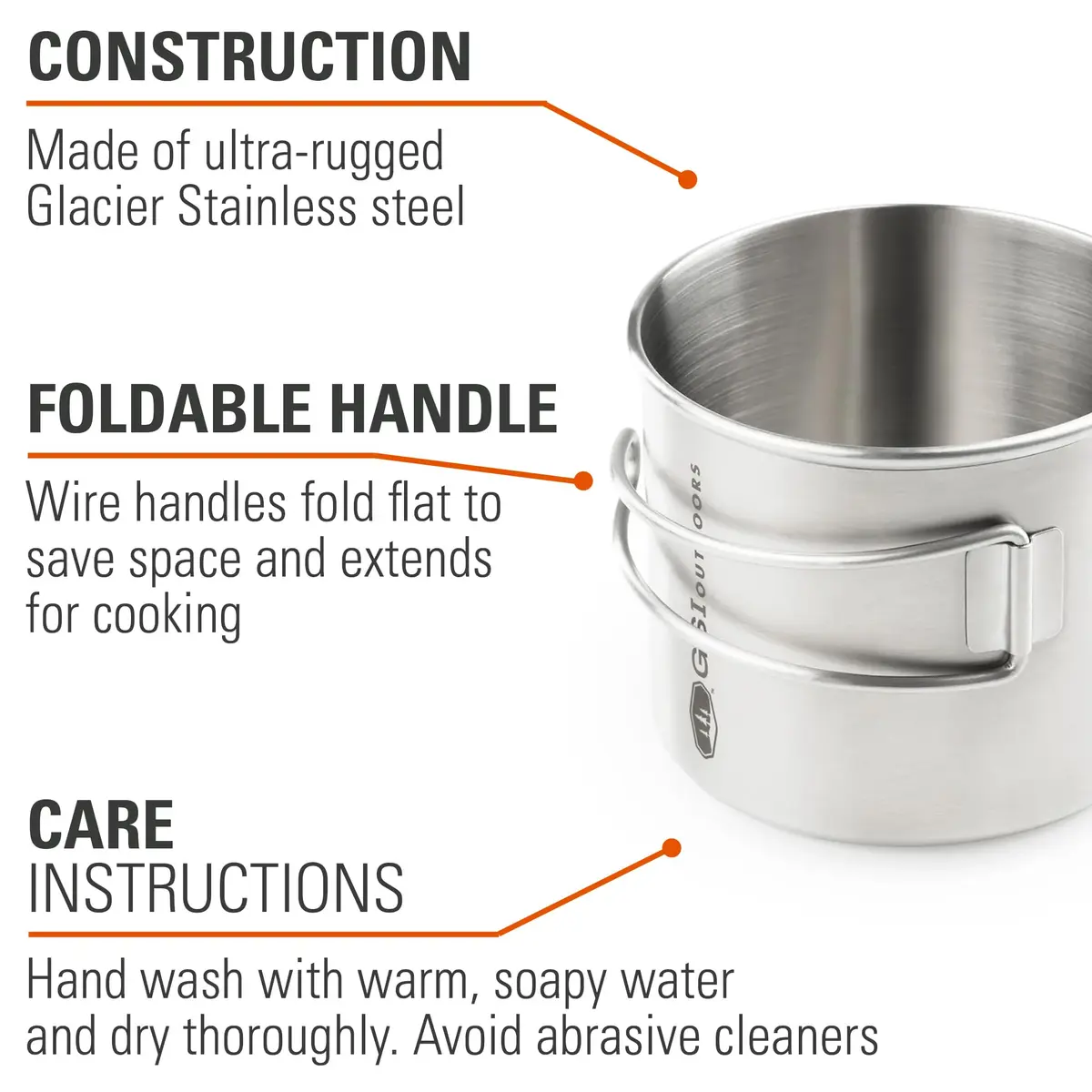 GSI Outdoors Glacier Stainless Bottle Cup, Large, 24 fl oz | 2-in-1 Camp Cup & Pot for Outdoor Cooking - view 5