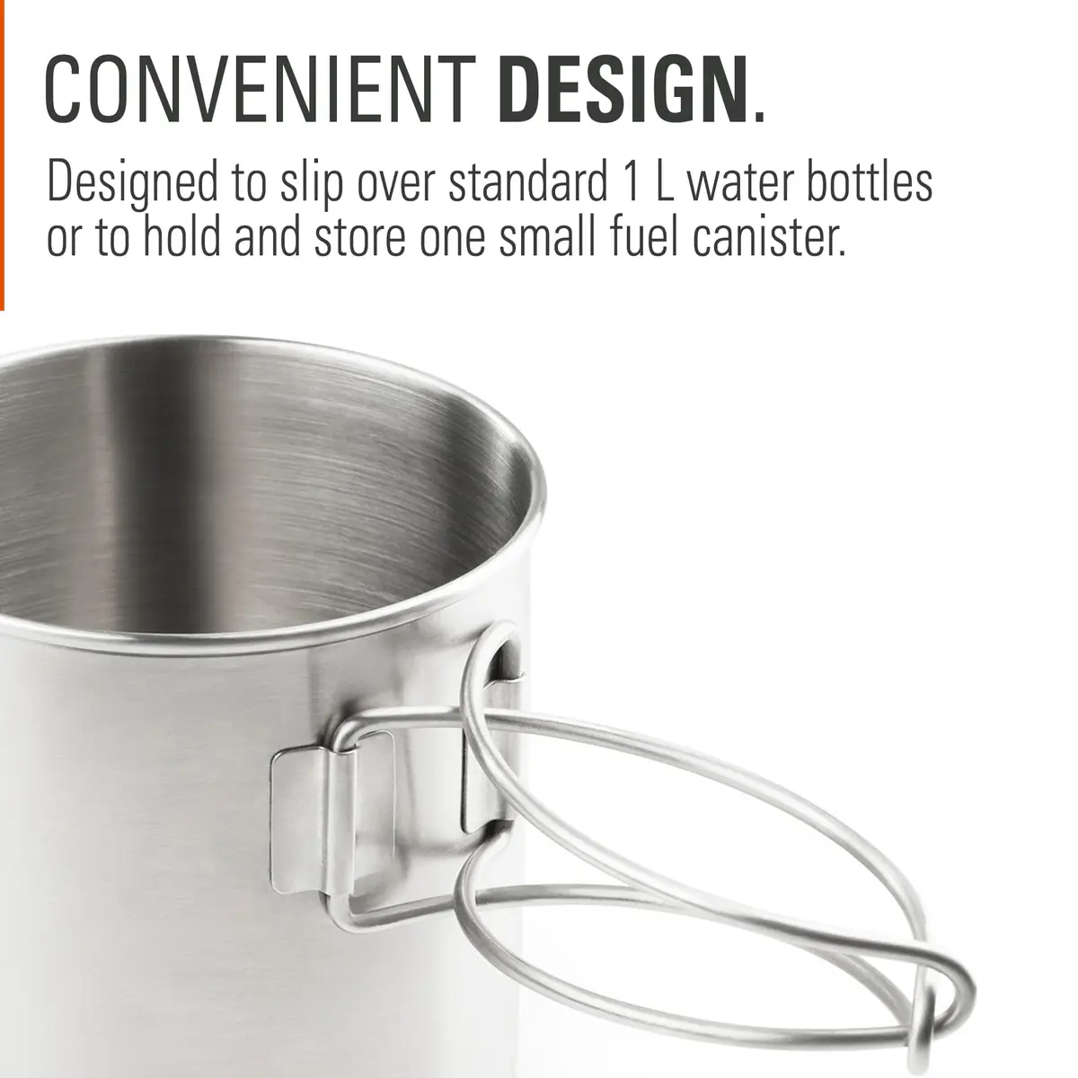 GSI Outdoors Glacier Stainless Bottle Cup, Large, 24 fl oz | 2-in-1 Camp Cup & Pot for Outdoor Cooking - view 3