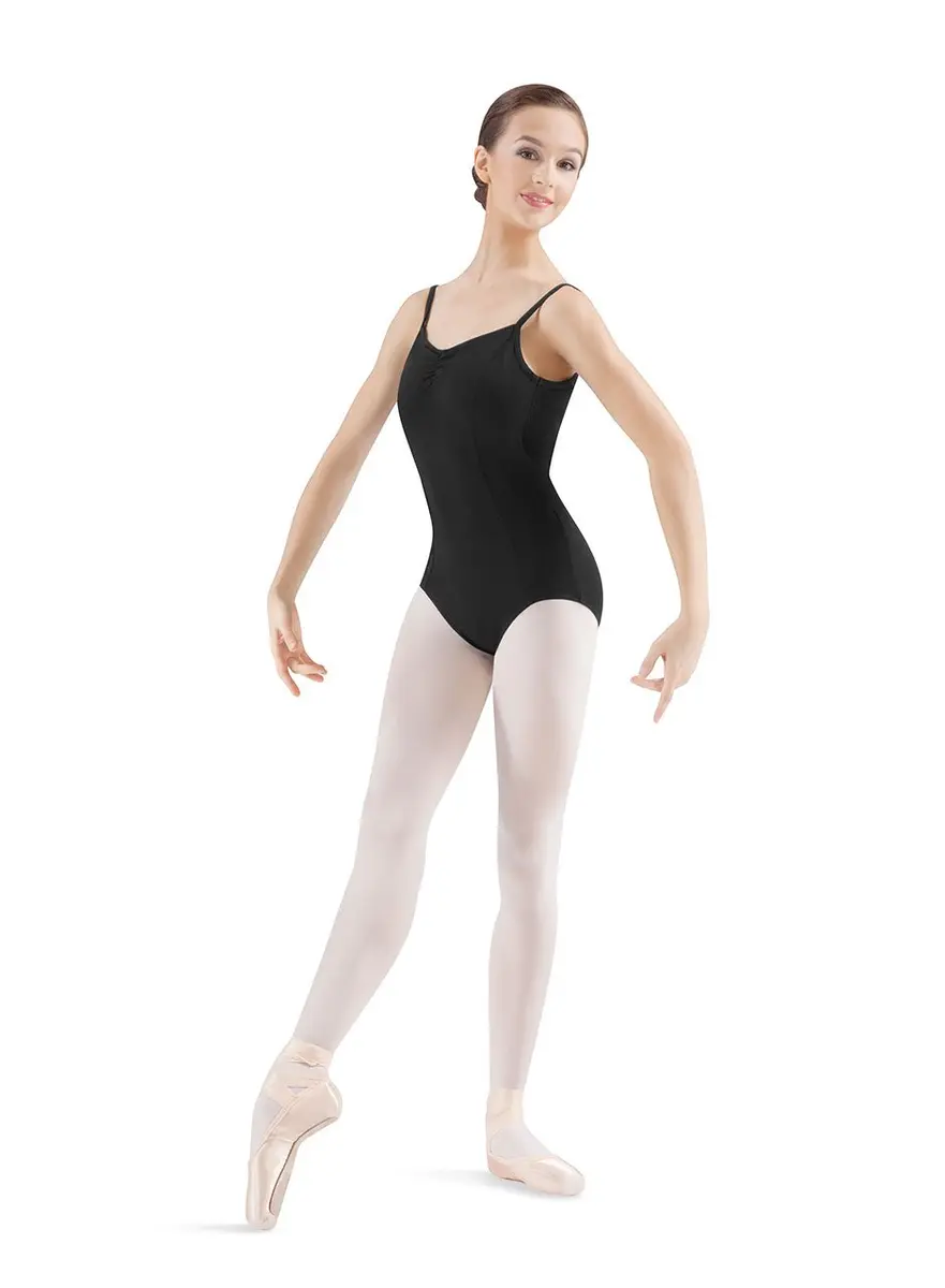 Mirella Women's Princess Seam Camisole Leotard Petite Black | Classic Dance Fit - main product image