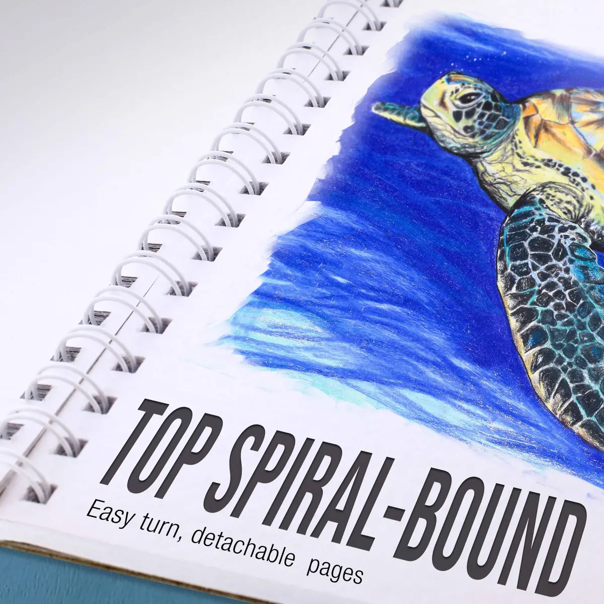 U.S. Art Supply 5.5x8.5 Heavy-Weight Sketch Pad | 30 Sheets, Spiral Bound, Natural White Paper - view 4