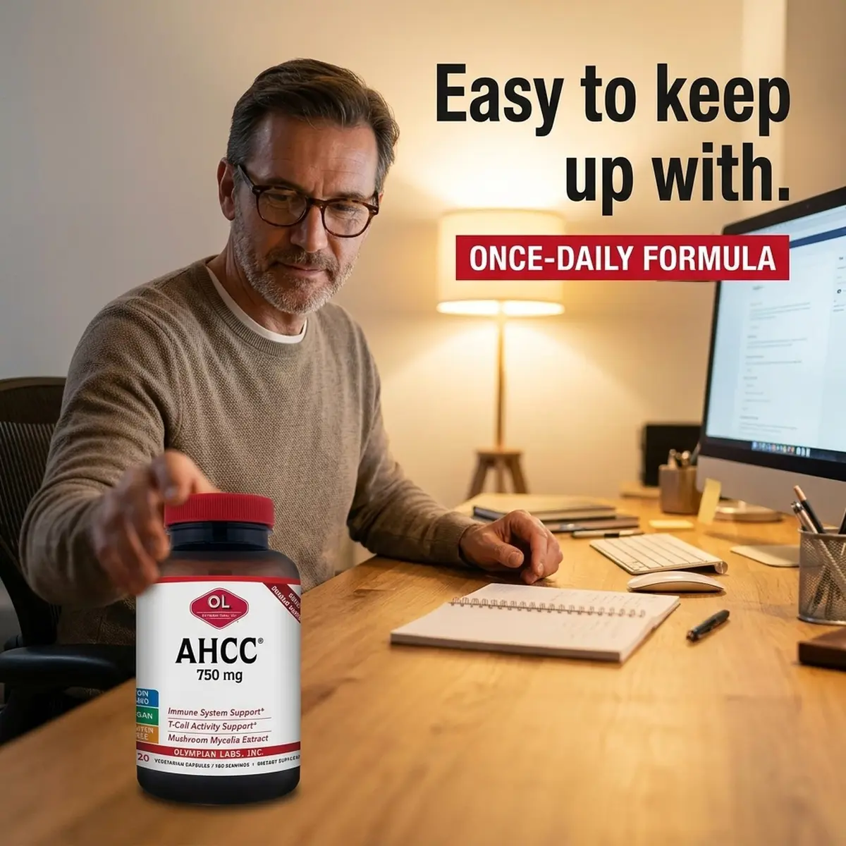 Olympian Labs Premium AHCC Supplement 750mg | Supports Immune & Liver Health - view 5