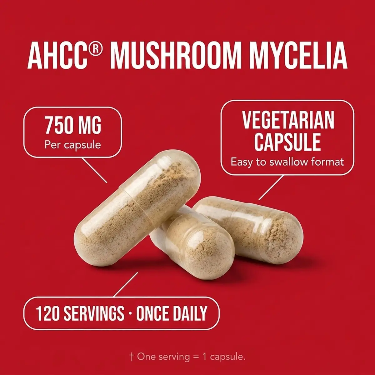 Olympian Labs Premium AHCC Supplement 750mg | Supports Immune & Liver Health - view 4