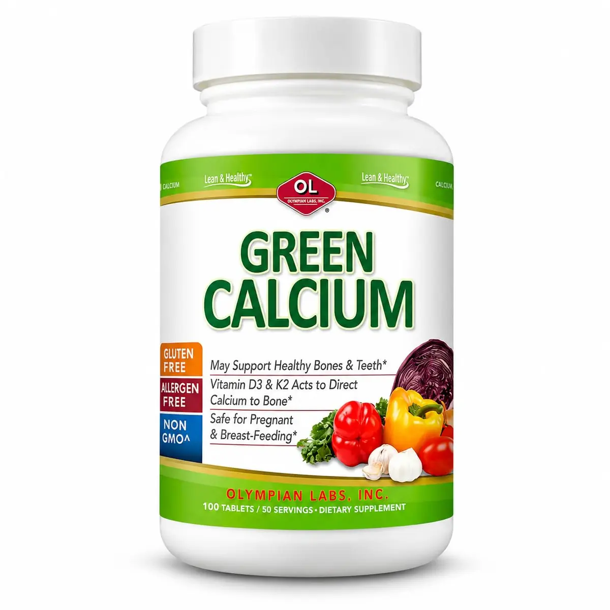 Olympian Labs Calcium Plus Magnesium 100 Tablets | Supports Strong Bones & Teeth - main product image