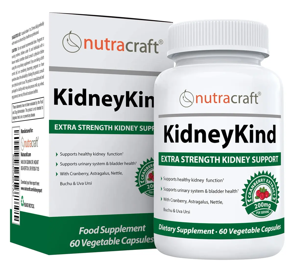 Nutracraft KidneyKind Berry Herbal Supplement 60 Count (1.7 oz) | Supports Kidney Health with Natural Ingredients - main product image