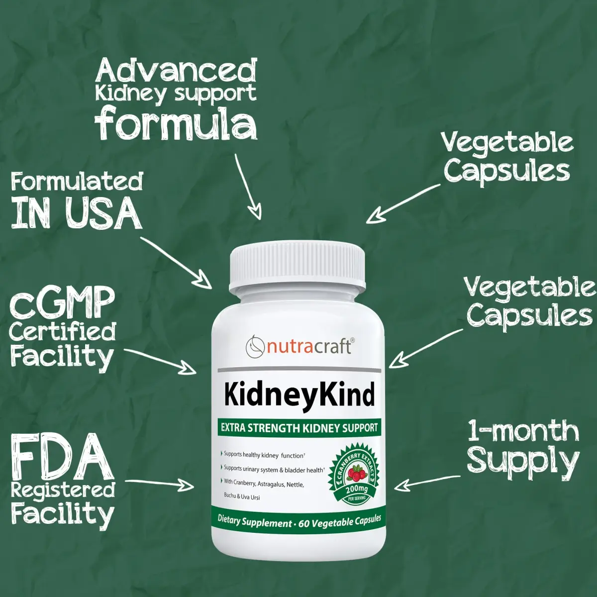 Nutracraft KidneyKind Berry Herbal Supplement 60 Count (1.7 oz) | Supports Kidney Health with Natural Ingredients - view 5