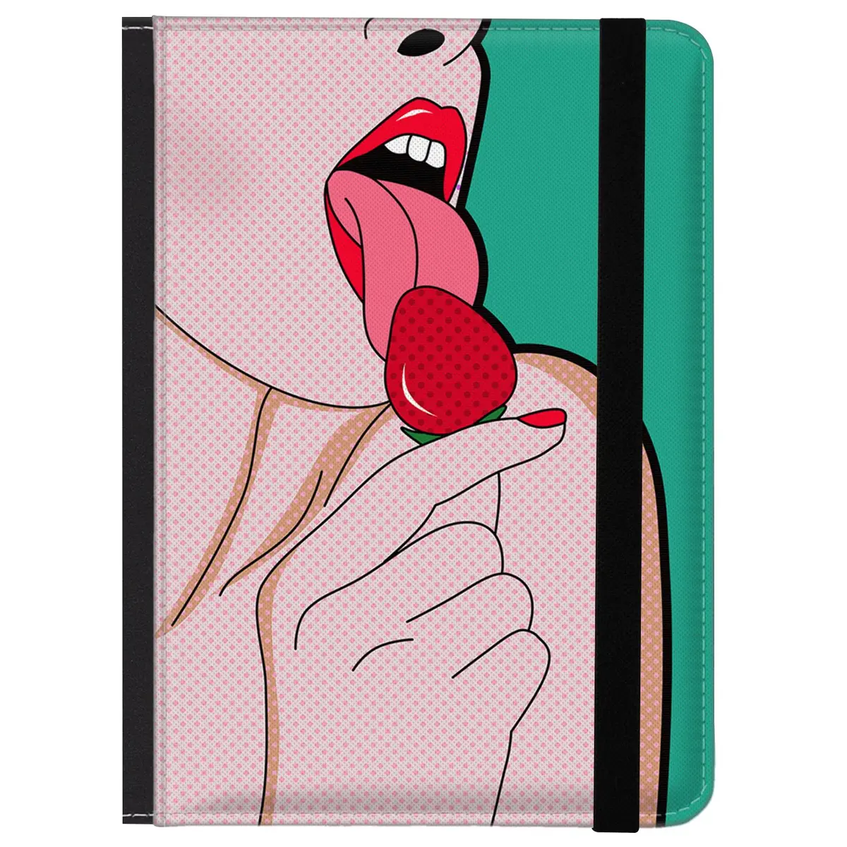caseable Kindle and Kindle Paperwhite Case, Face Strawberry | Hardback-style protective cover with neoprene shock-absorber (70-120 chars) - main product image